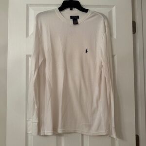 Polo Ralph Lauren White Crewneck Thermal Sweater